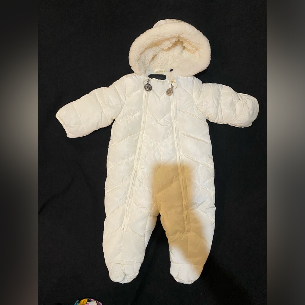 DKNY White Baby Infant Snowsuit Pram